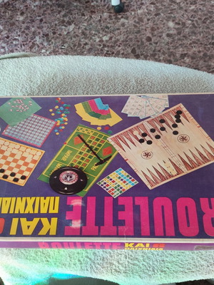 Vintage Roulette and 6 Games set, Greek made, used