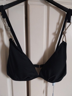 Sogno d'oro bikini top new, black, adjustable straps, removable cups