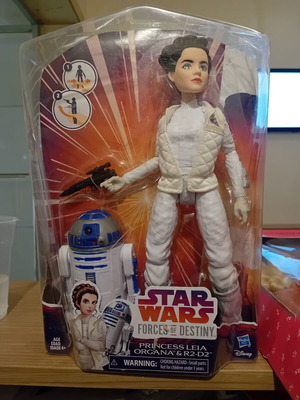Star Wars Princess Leia figure new, with R2D2
