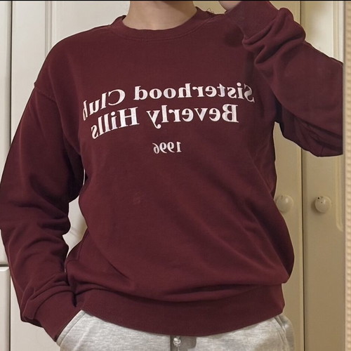 Bershka sweatshirt used, burgundy, size M