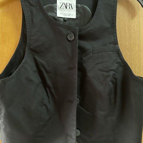 Zara black sleeveless vest, size medium