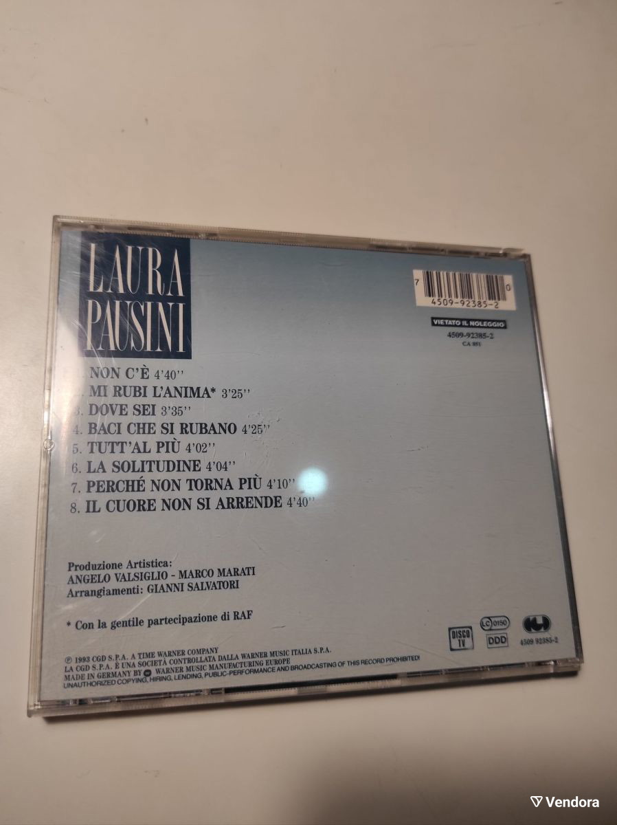 CD Album - Laura Pausini - Laura Pausini - CGD - Europe