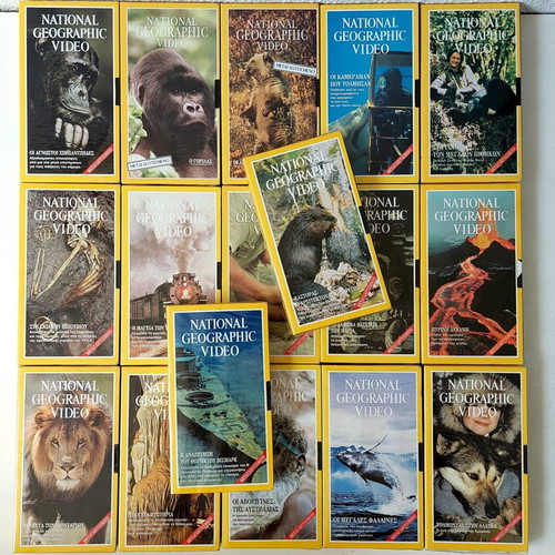 National Geographic VHS Collection of 17 New Sealed Documentaries Dubbed in Greek