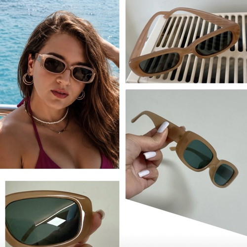 Oldmoney honey caramel beige sunglasses, vintage style