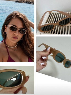 Oldmoney honey caramel beige sunglasses, vintage style