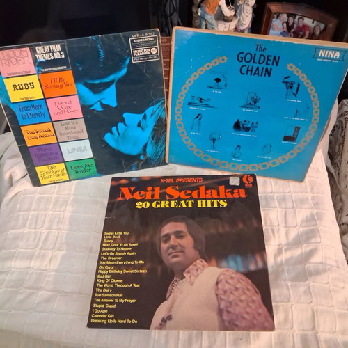 Vintage records like new, pack of 3 from 60s and 70s