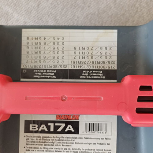 Biathlon BA17A snow chains like new, polyurethane, TÜV certified