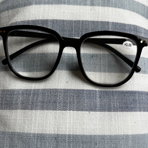 Black glasses +3 new, unisex