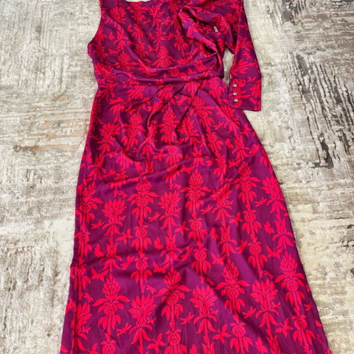 Karavan maxi dress one shoulder size S used, satin pink purple