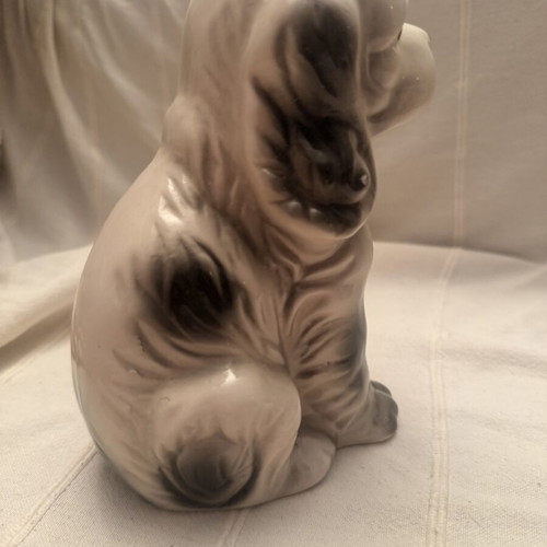 Vintage 1960s Spaniel Dog Figurine used, ceramic mid-century decor