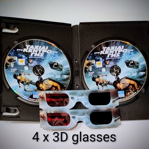 Journey to the Center of the Earth DVD like new, 2D & 3D edition with 4 glasses