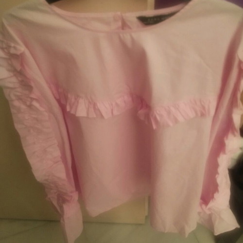 Zara blouse pink poplin like new