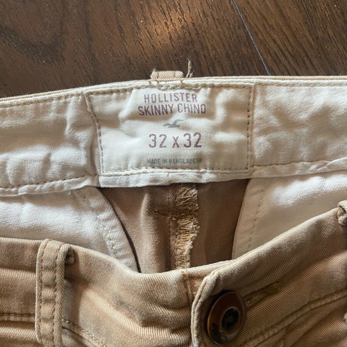 Hollister pants beige size 32 like new, men's