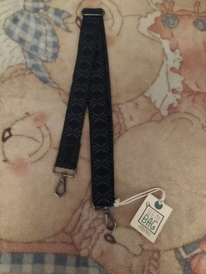 Bag strap new, adjustable, black and gray
