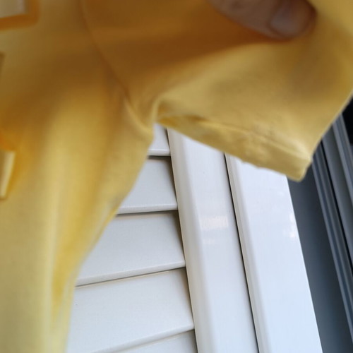 Yellow T-shirt with Bows and Crystals by Danilo like new, size S