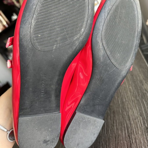 Bershka red women's ballerina shoes, size 39