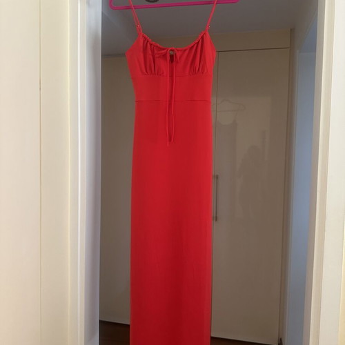 Zara red midi dress with tags, size S