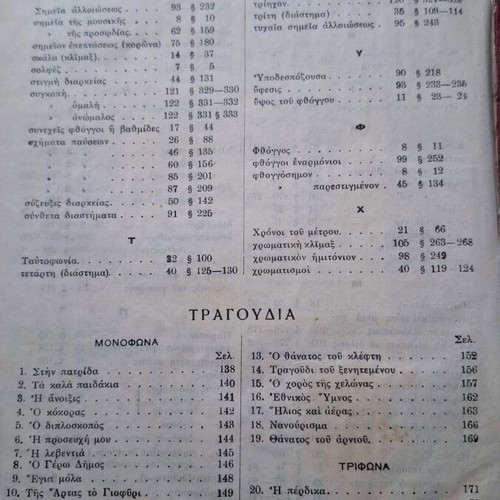 Mathemata Mousikis 1933 used with handwritten signatures of Kalomoiris & Oikonomidis