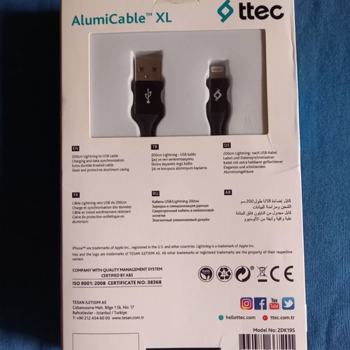 USB to Lightning cables new, set of 3 pieces 1m, 1.5m, 2m