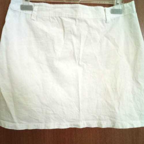Mini skirt white L like new, summer, low waist