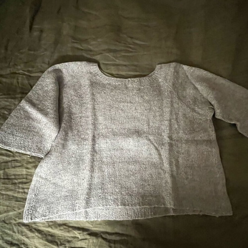 Handmade wool sweater used, gray, size M