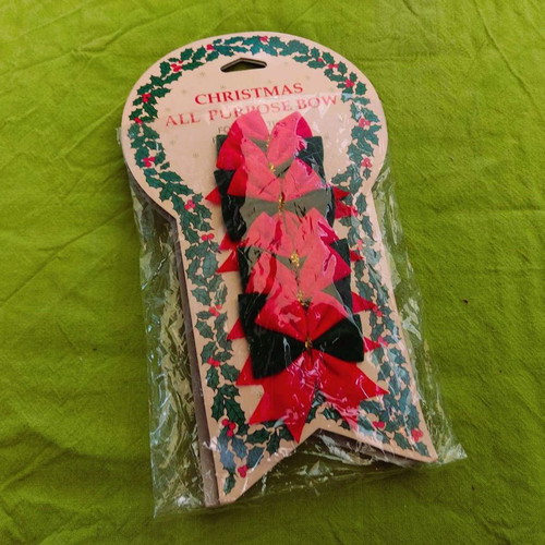 Vintage Christmas bows from the 90s new, pack of 12 pieces