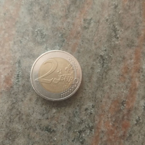 Commemorative 2 euro coin used