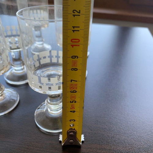 Aperitif glasses new, set of 6, 12 cm height