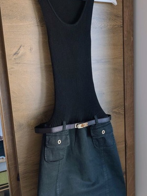 Luisa Spagnoli cotton dress like new, black, size small with belt gift
