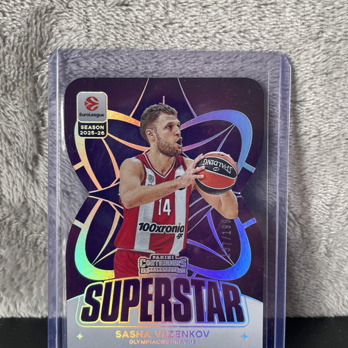 Sasha Vezenkov 2025-26 Panini Contenders Euroleague Superstar Die-Cut card like new