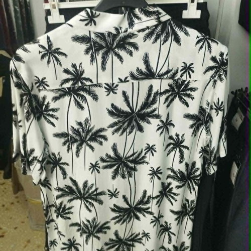 Men's short-sleeve shirt with palm trees, new, sizes M-3XL