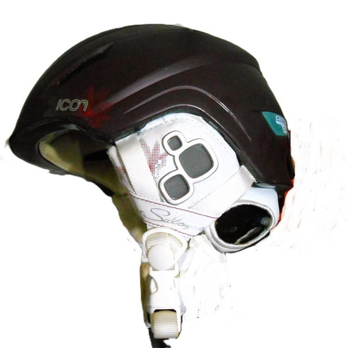 Children's bicycle helmet like new, purple and white