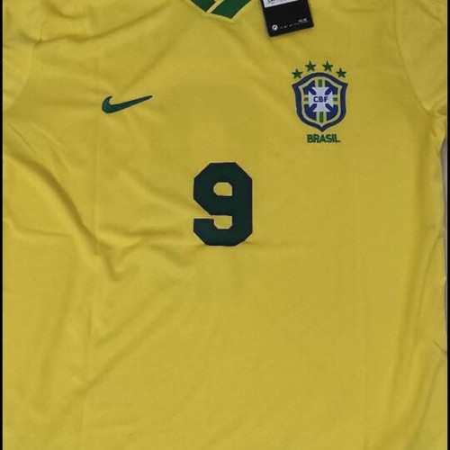 Brazil National Team 1998 World Cup Home Jersey with Ronaldo 9, Nike