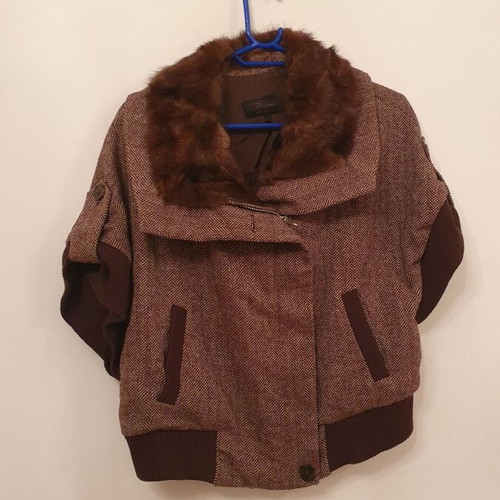 Rococo women's wool vest used, brown, size L