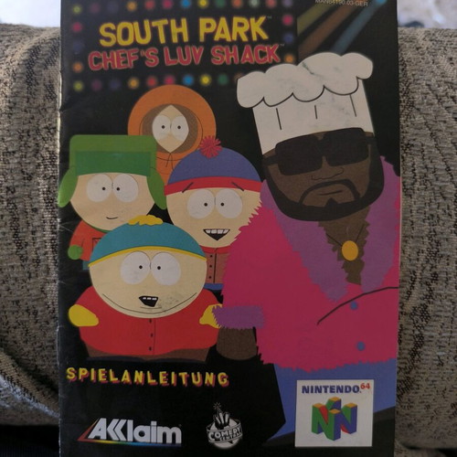 Manual South Park Chef's Luv Snack Nintendo 64 like new