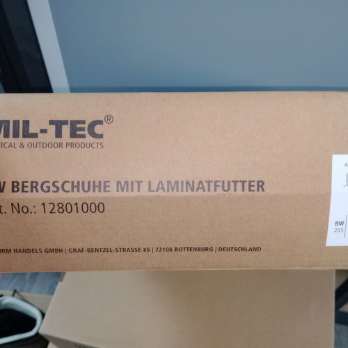 Mil-Tec hiking boots new, size 46, black leather