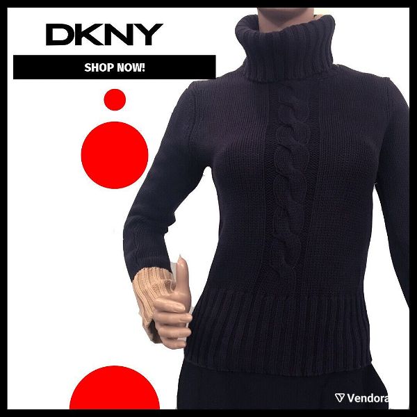  #prosfora#   DKNY ginekio poulover 100% vamvaki mple skouro me mpez leptomeries zivagko