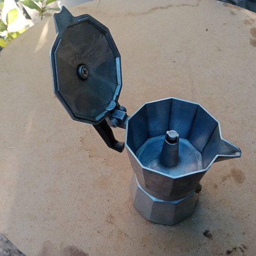 Italian Espresso Coffee Pot like new, aluminum, 13 cm height