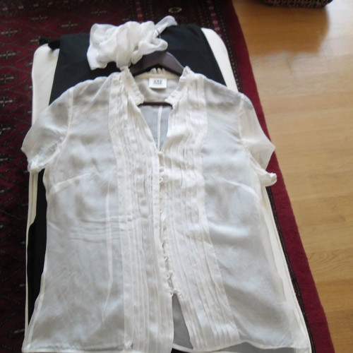 Madeleine silk shirt like new, 3-piece set, size L