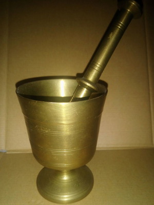 Antique Bronze Mortar 1200 g. Vintage