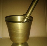 Antique Bronze Mortar 1200 g. Vintage