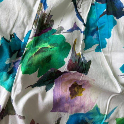 Zara floral shorts A-line used, size M, white multicolor