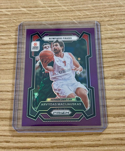 Αριθμημενη Καρτα Arvydas Macijauskas Ολυμπιακος Panini Euroleague Prizm 2023-24 89/99