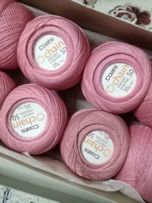 Lace thread new pink/fuchsia