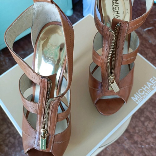 Michael Kors high-heeled platform boots size 40 used, brown