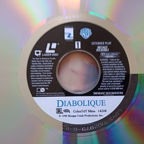 Diabolique LaserDisc like new, thriller (1996)