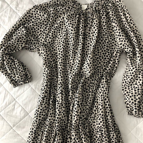 H&M dress women oversized like new, size XL, black and beige