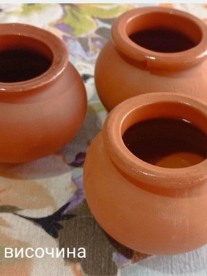Clay dessert pots, set of 3
