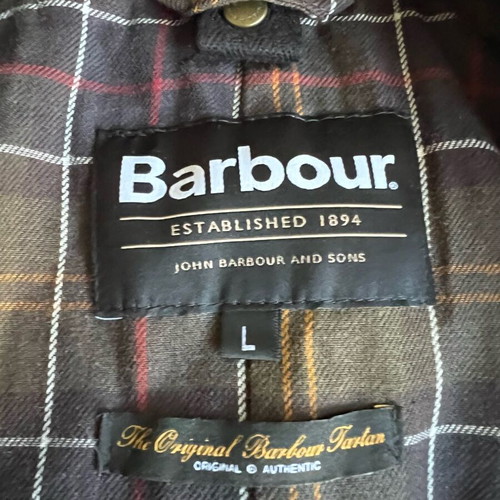 Barbour Men's Ashby Wax Jacket Dark Olive Size L like new