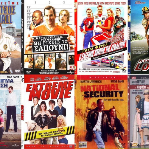 Comedy DVDs used, pack of 8 with subtitles